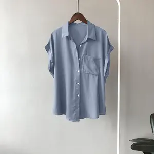 ATASAN WANITA CASUAL - SARAH TOP SUMMER - KEMEJA SHIRT KATUN RAYON TWILL Nyaman  - BAJU WANITA KOREAN STYLE Polos Cewek