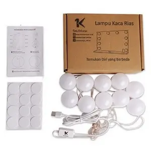[COD] GD K2 Lampu Meja Rias Dandan | Lampu Kaca Rias Va nity Cahaya Cermin ( 10 Bohlam )