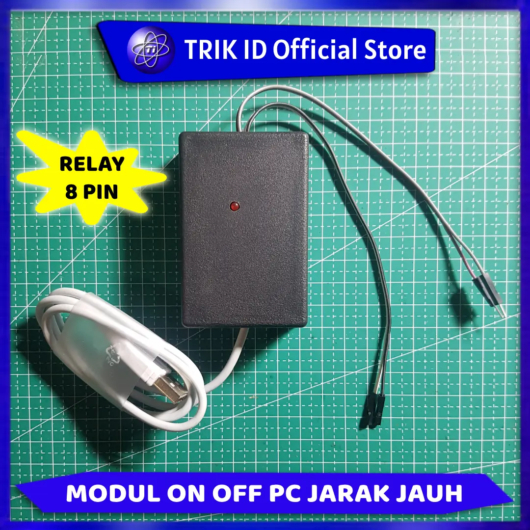 Modul ON OFF PC Jarak Jauh | Modul Momentary ON Relay 8 Pin