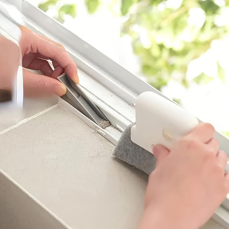 Bàn Chải Làm Sạch Đường Ray Cửa Và Cửa Sổ, Dễ Cầm Nắm, Có Thể Tái Sử Dụng, 1 Cái, Dụng Cụ Làm Sạch Rãnh Bằng Nhựa Bền, Thích Hợp Cho Nhà Bếp, Phòng Tắm Và Phòng Khách Lý Tưởng Cho Khoảng Cách Và Khung Nhỏ Không Cần Điện 1