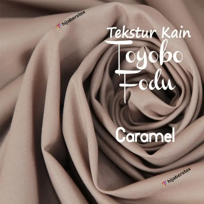 N♥A7 Hijaberstex 1/2 Meter Kain Toyobo Fodu Caramel B☛V4 1