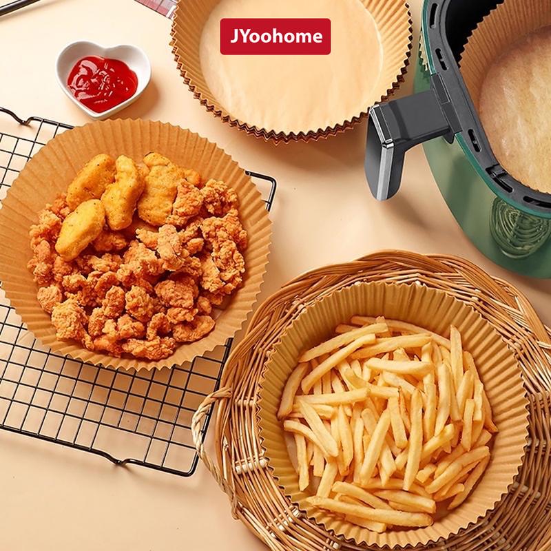 COMBO 50 Miếng Giấy Lót Nồi Chiên Hình Khuôn Bánh Giấy Nến Thấm Dầu Mỡ Bám Vào Nồi Chiên Không Dầu Chịu Nhiệt Độ Cao khay giay bac khay giấy
