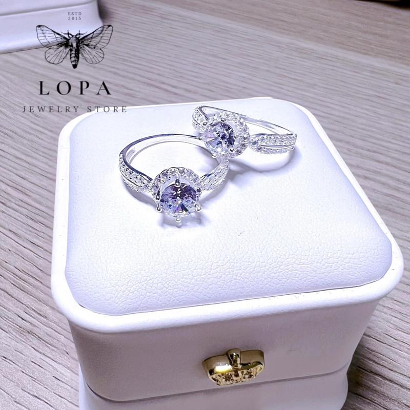  Nhẫn nữ bạc LoPa dáng nhẫn hoa chéo đính đá lấp lánh Bạc LoPa sk 458  giá 1 chiếc  