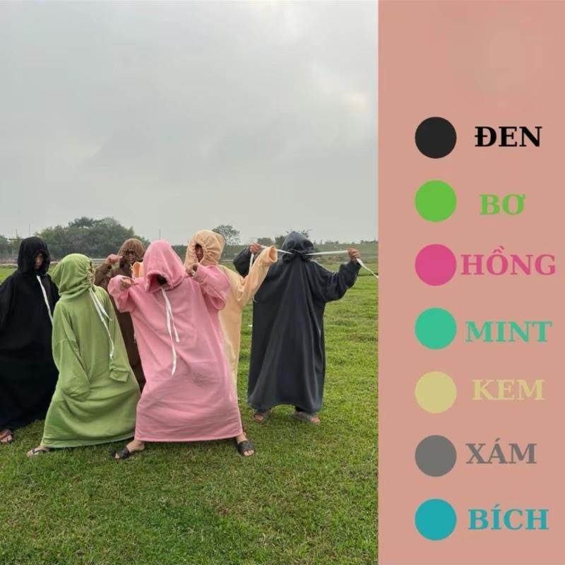 Áo khoác nỉ bông siêu to khổng lồ, dễ mặc dễ thương đi nắng hay mùa lạnh rất hợp