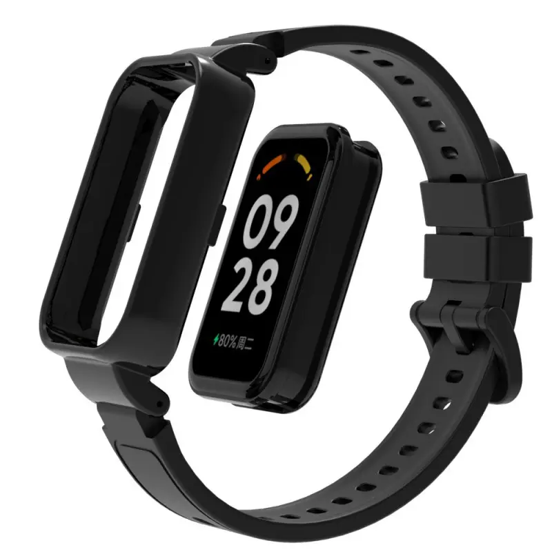 2 in 1 Case+Strap for Redmi Band 2 Tali Xiaomi Band 8 Acitve Silicone Strap silikon 1