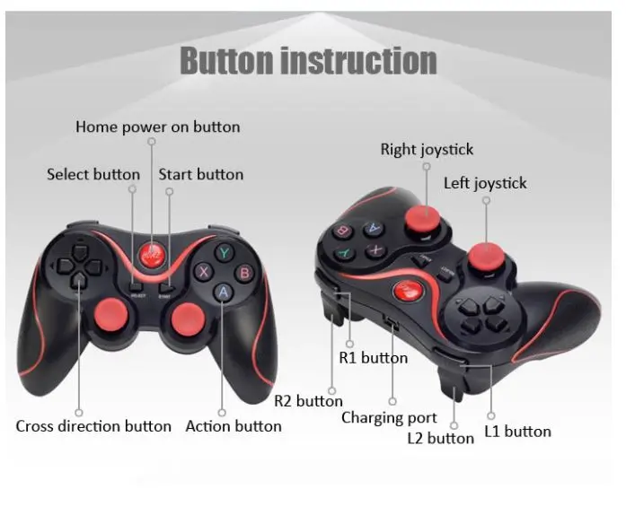 Gamepad X3 Bluetooth Wireless / Gamepade Gaming Bluetooth X3/ Joystick X3 Android Bluetooth/ Controller Hp Tablet Laptop Joystick/ Stik Gaming Game Bluetooth X3 Wireless/ Portable Gamepad Stik Bluetooth X3 Android Komputer PC Black Games 6