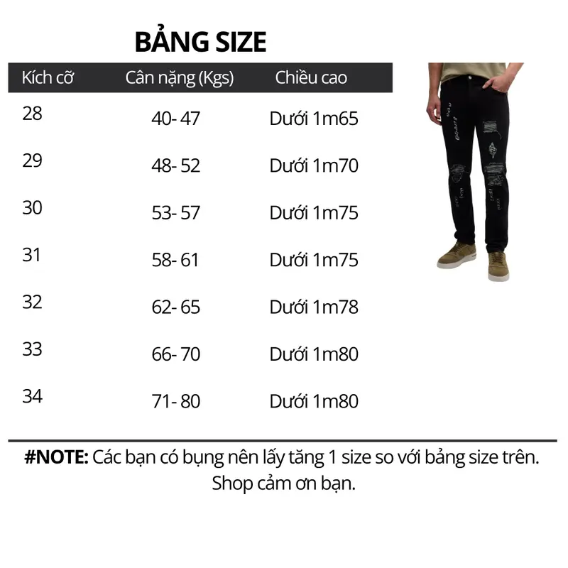 [Q09] Quần Jean dài nam đen rách có vá da mặc 4 mùa thời thượng có túi Menswear Pants 4