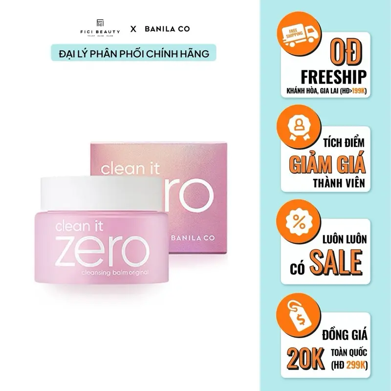 Sáp Tẩy Trang Dưỡng Da BANILA CO Clean It Zero Cleansing Balm Original 50ml - Dành Cho Mọi Loại Da
