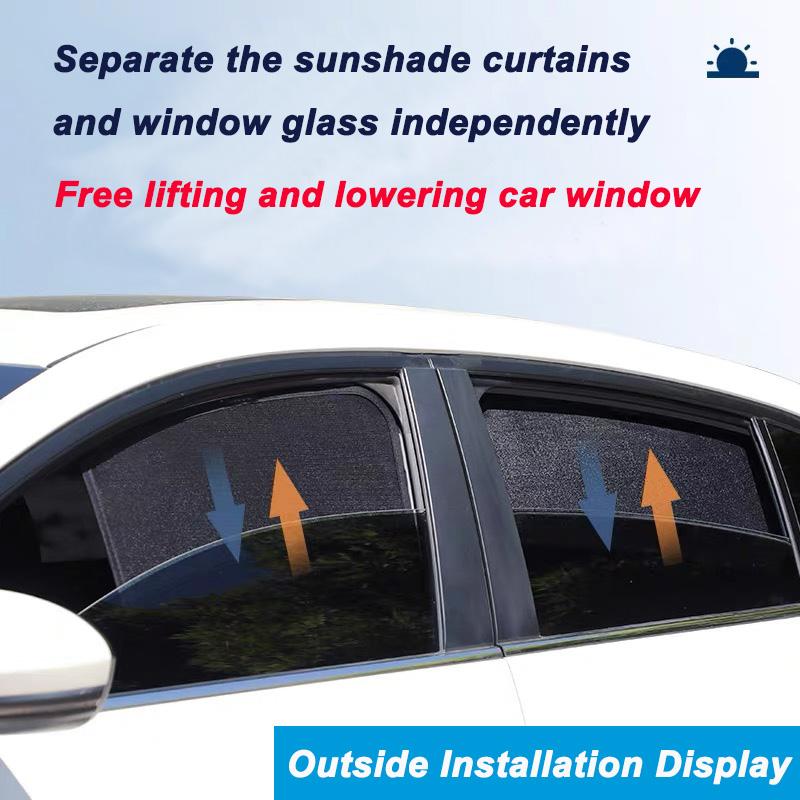 Car SunshadeFor Dodge Journey JC 2009-2020 Magnetic Car Sunshade Visor Front Windshield Frame Curtain Rear Side Window Sun Shade Shield 9