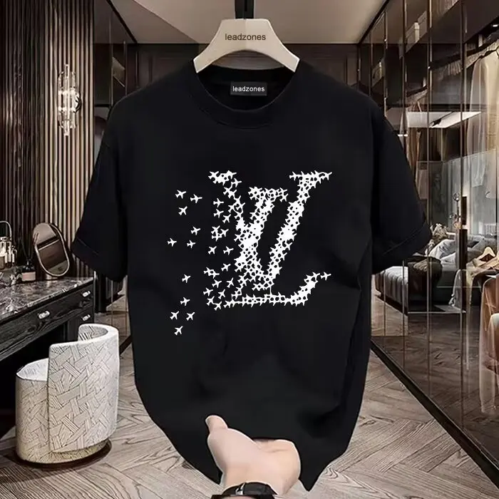 Áo Thun Cotton ngắn Tay Mùa hè, Dành Cho Nam, Phong Cách Thường Ngày Hợp Xu hướng Và Thời Trang, Thiết Kế In Hình, Cổ Tròn, Thích Hợp Cho Thể Thao, Thoáng Khí, 250gsm