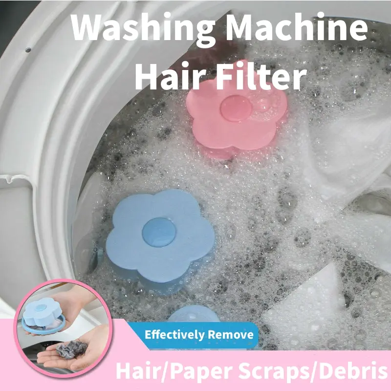 Reusable Filter Floating Lint Filter Washing Machine Hair Catcher Mesh Dirty Collection Bag for Laundry Cleaning Tools