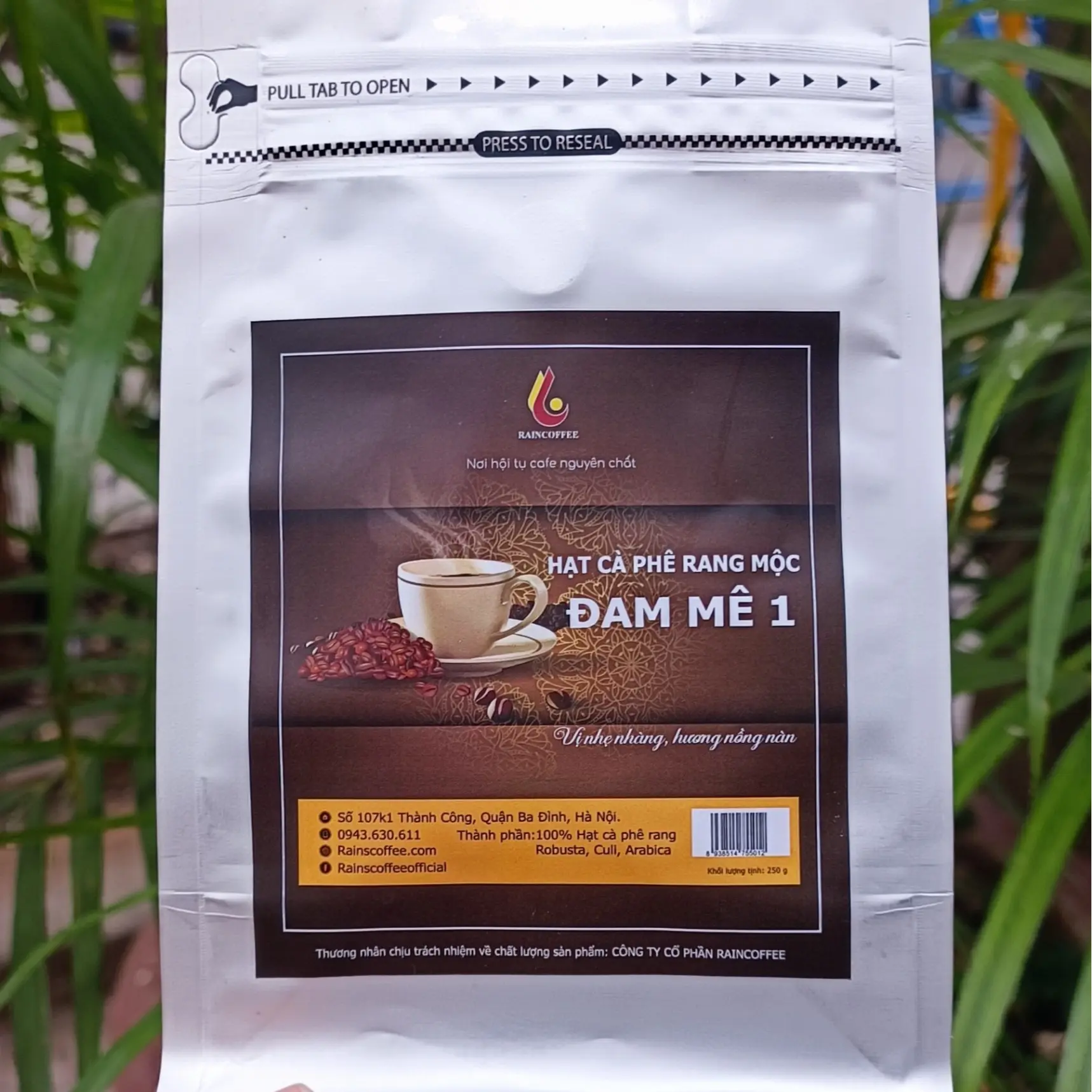 Cà phê hạt mộc Gu Đam Mê nguyên chất pha phin - Pha máy đều ngon.