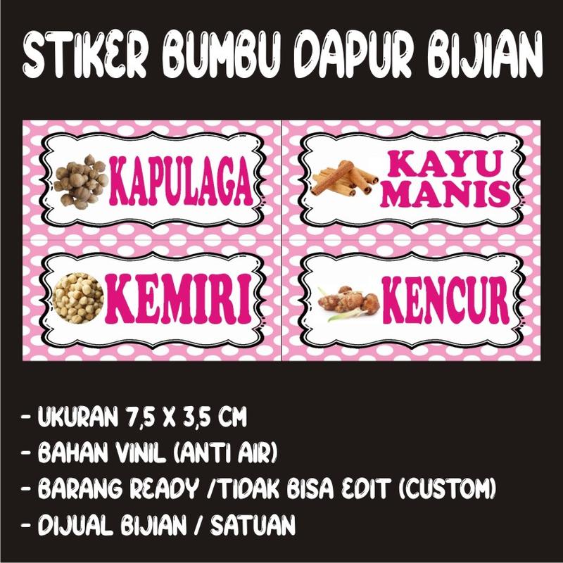 Product Introduction of (KODE S13 ) STIKER BUMBU|LABEL BUMBU|STIKER BUMBU DAPUR|NAMA BUMBU|BUMBU DAPUR|BUMBU REMPAH|STIKER WATERPROOF|STIKER TAHAN AIR DAN MINYAK 50