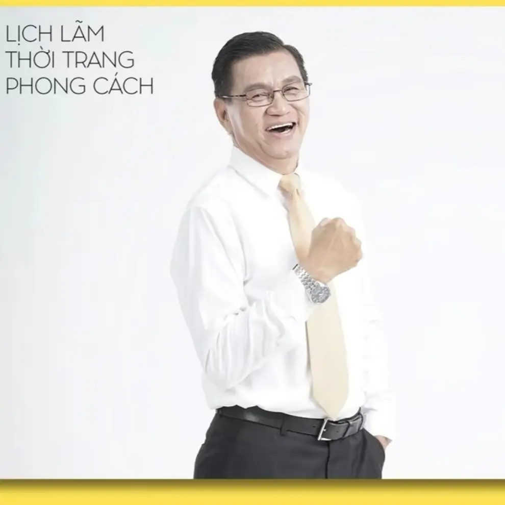 Áo sơ mi trung niên dài tay có túi thêu logo chất liệu lụa nhập vạt bầu nhẹ form suông -Tết Nam Menswear xxl