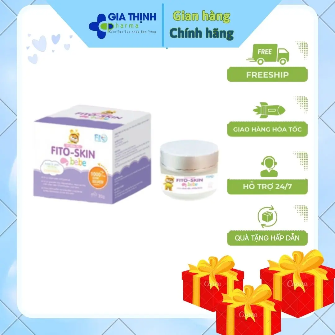Kem bôi da đa năng Fito-Skin Bebe, Kem Hăm, Rôm Sảy, Chàm Sữa, Viêm Da, Muỗi Đốt, An Toàn Cho Bé, Lọ 30g