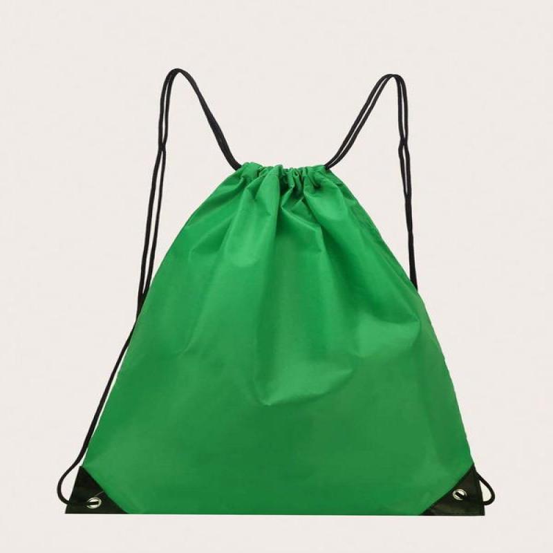 Simple Plain Drawstring Backpack, Casual Nylon Waterproof Sports Book Bag for Travel Fitness Swimming Work Business Trip, Unisex Beach Bag, School Supplies, Gym Bag 8
