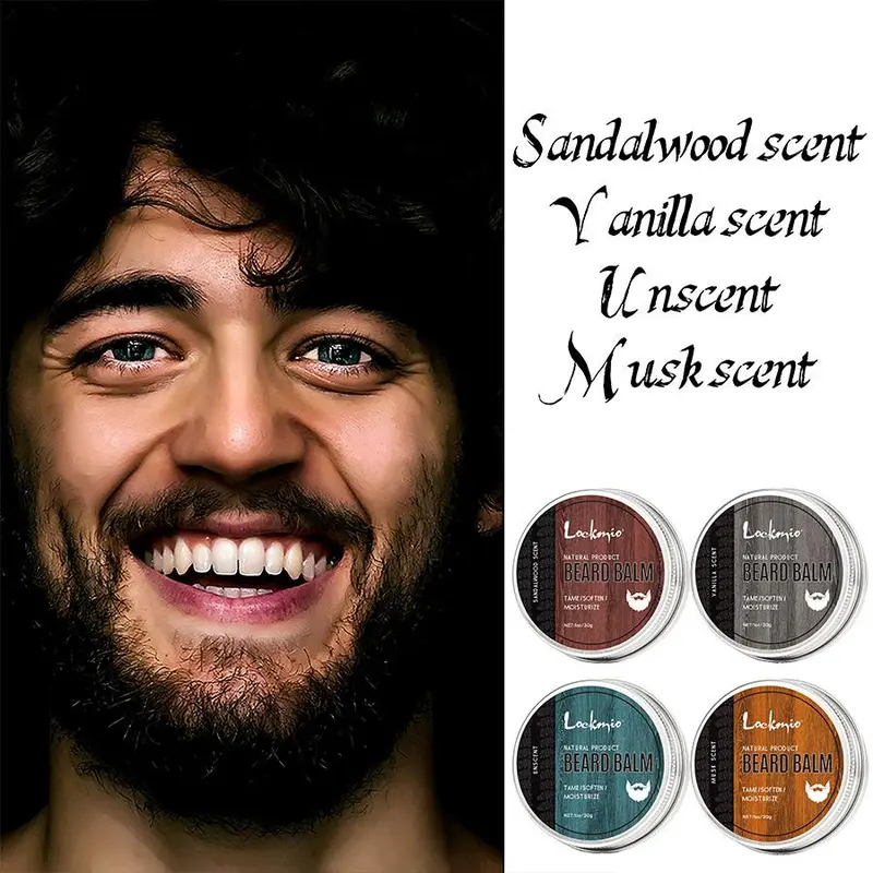 Beard Oil & Beard Balm Set, 2 Counts Beard Care Product, Men's Care Product for Softening, Nourishing, Smoothing and Strengthening Beard 5