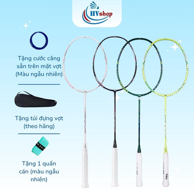 Vợt cầu lông Axforce Cannon đen trắng, Xanh - Tặng cước căng sẵn màu ngẫu nhiên, quấn cán, túi đựng vợt, sport, cán vợt, thể thao, cacbon- HVShop Bi