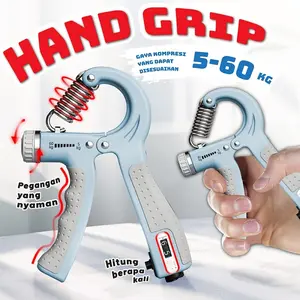 Bettergrow Hand Grip - Alat Penguat Cengkeraman & Jari dengan Penghitung Otomatis Disesuaikan 5-60 kg Anti Slip