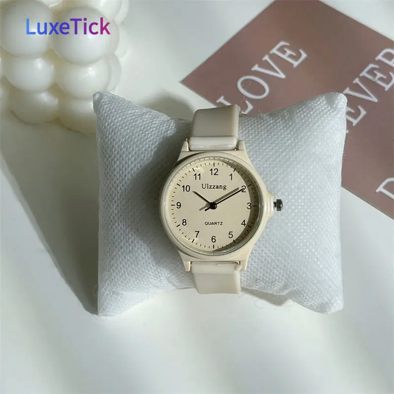 Đồng Hồ Kiểm Tra, Unisex, Độc Quyền, Nữ Và Học Sinh Trung Học Nữ, Đồng Hồ Bấm Giờ, Phong Cách Khuôn Viên, Màu Trắng, Trẻ Trung