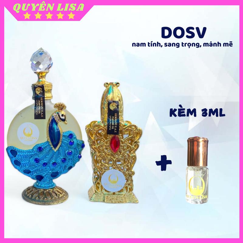 Tinh Dầu Nước Hoa Dubai Hương DOSV Nam Tính Sang Trọng Mạnh Mẽ 15ml 35ml Dạng Chấm cho Nam Perfume Cosmetic Xịt Thơm