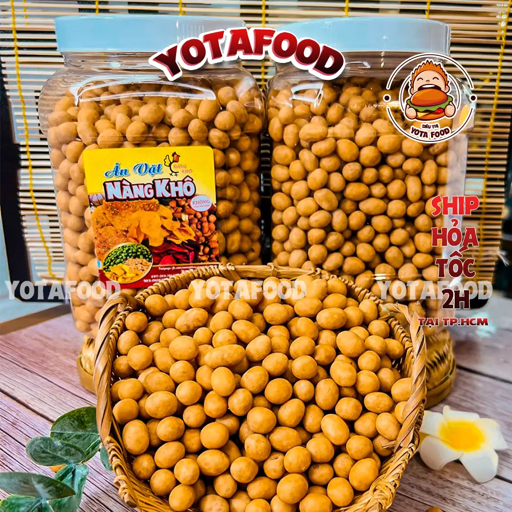 1Kg Đậu Phộng Da Cá Nước Cốt Dừa Loại Ngon (Thơm - Giòn) | Yotafood