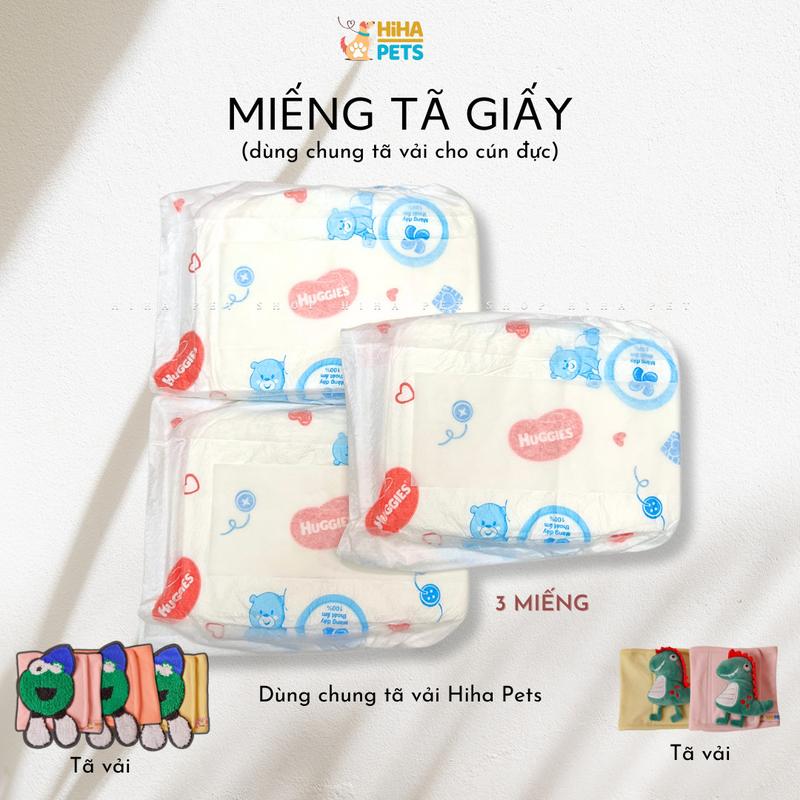 Combo 3 Miếng Tã Giấy Lót Thấm Hút Cho Chó Đực Siêu Thấm Lót Bên Trong Bỉm Tã Vải Quấn Bụng Cún Đực Hiha Pets.