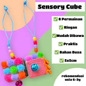 Mainan Montessori Toys Puzzle  Sensory Cube Mainan Asah Motorik Bayi