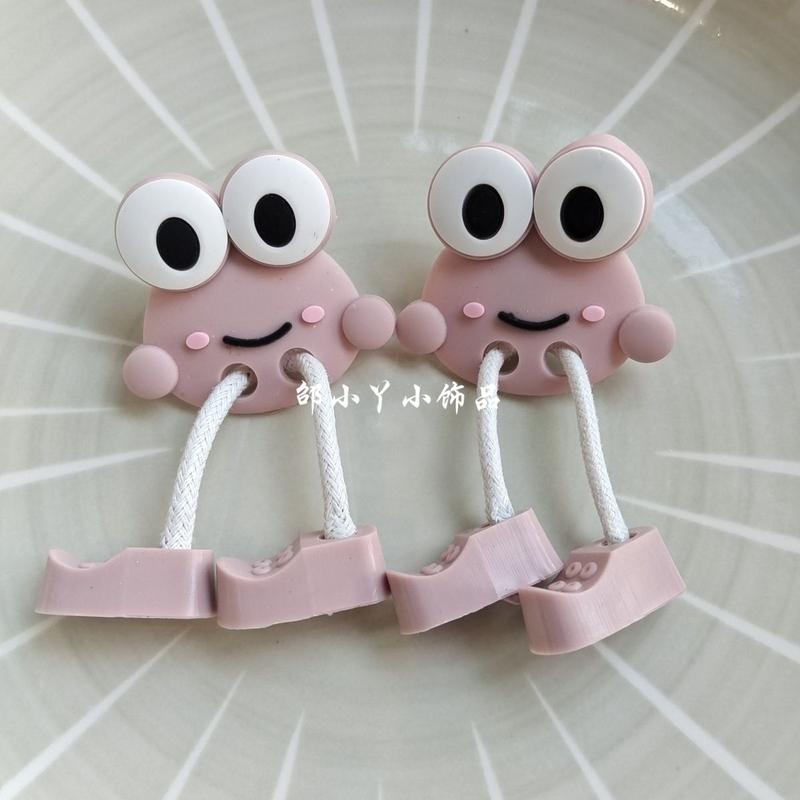 Phụ Kiện Mặt Dây Giày Hoạt Hình, Phụ Kiện Khóa Giày Tự Làm, Ba Chiều 3D, Giày Trắng, Mặt Dây Giày Có Thể Tháo Rời, Năm 2024 2