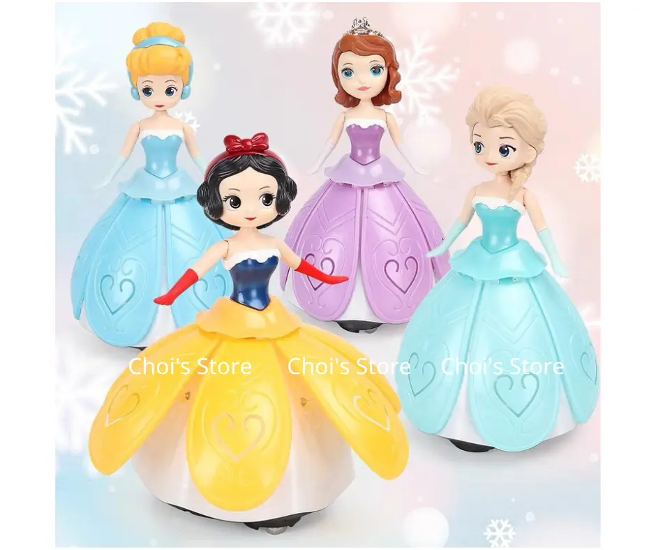 Đồ chơi công chúa nhảy múa, búp bê Elsa, Bạch tuyết, lọ lem, sophia có đèn nhạc