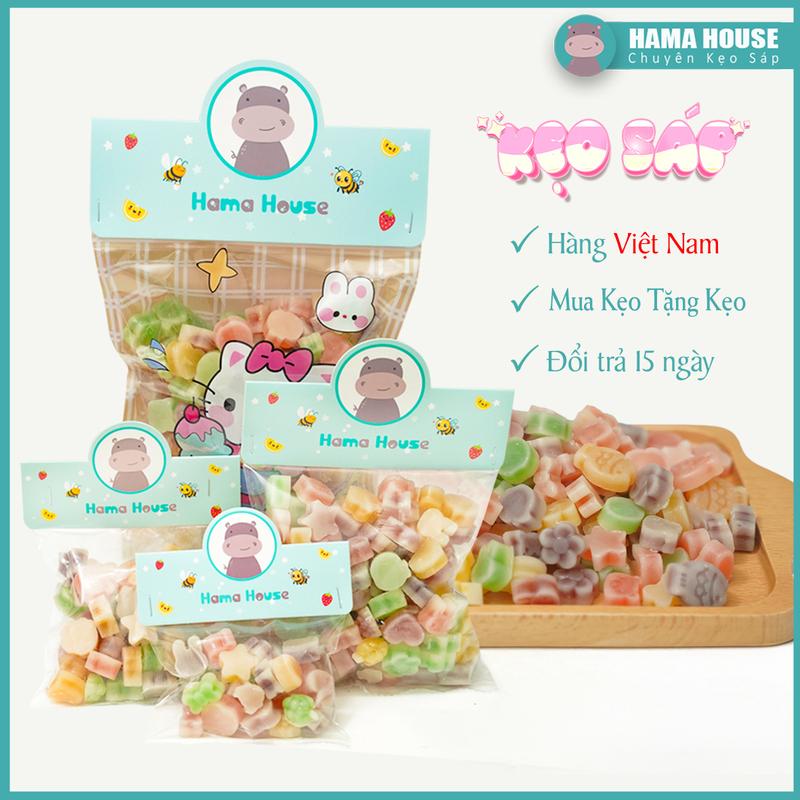  HAMA HOUSE - KẸO SÁP SIZE MINI MIX VỊ - TÚI 20 45 100 200 VIÊN  - ĂN VẶT Food 
