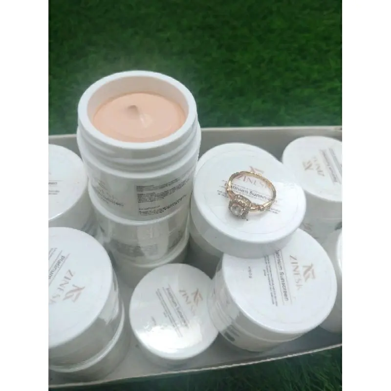 SUNCREEN ZINESK PLATINUM SEKALI OLES GLOWING - BPOM SUNSCREEN Wajah Facial Vitamin Mengencangkan Memutihkan Sunblock 2