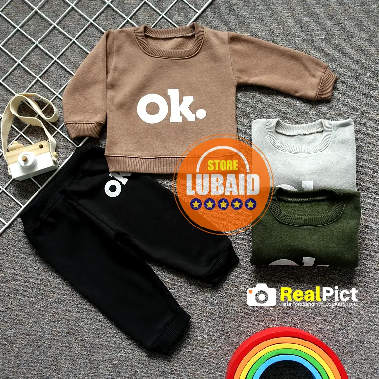 [SJK-RF12] LUBAID STORE, Setelan Sweater Fleece Anak 1 - 2 Tahun, Jaket Bayi RED FOREST OK, Outfit Hangat Lengan Panjang Balita Laki-Laki dan Perempuan, Motif Cewek Cowok, Anti Dingin untuk Musim Hujan, Termurah Terlaris Original, Lembut Adem Berkualitas 0