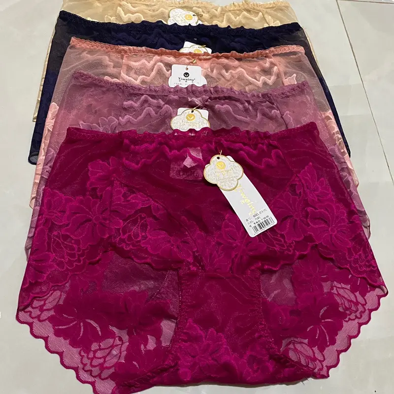 cd renda // celana dalam wanita full brokat  Full Coverage 0