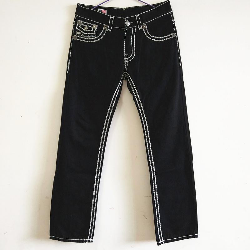 Product Introduction of Quần Dài Jean Rock Thật, Thời Trang Châu Âu Và Mỹ, Dành Cho Nam Giới, Màu Trắng, Sợi Dày, Phong Cách Tin Tưởng, Ngoại Cỡ, Quần Ống Đứng Rộng Thùng Thình, Màu Đen 1