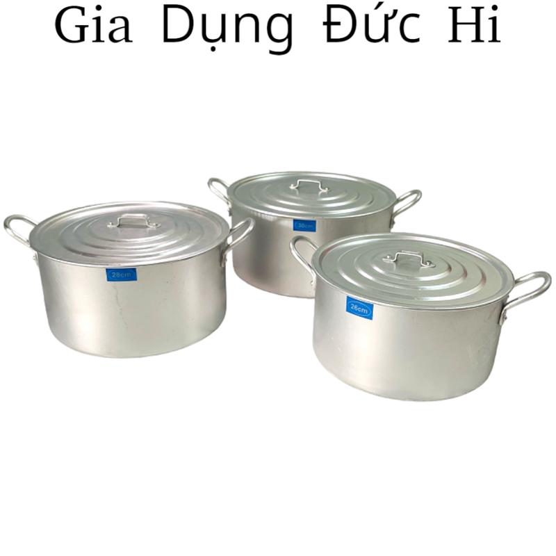 Bộ 3 Nồi Nhôm Team Xanh Cao Cấp - Bộ Nồi 3 Cái Size 24cm 26cm 28cm nhôm Hải Phòng Việt Nam