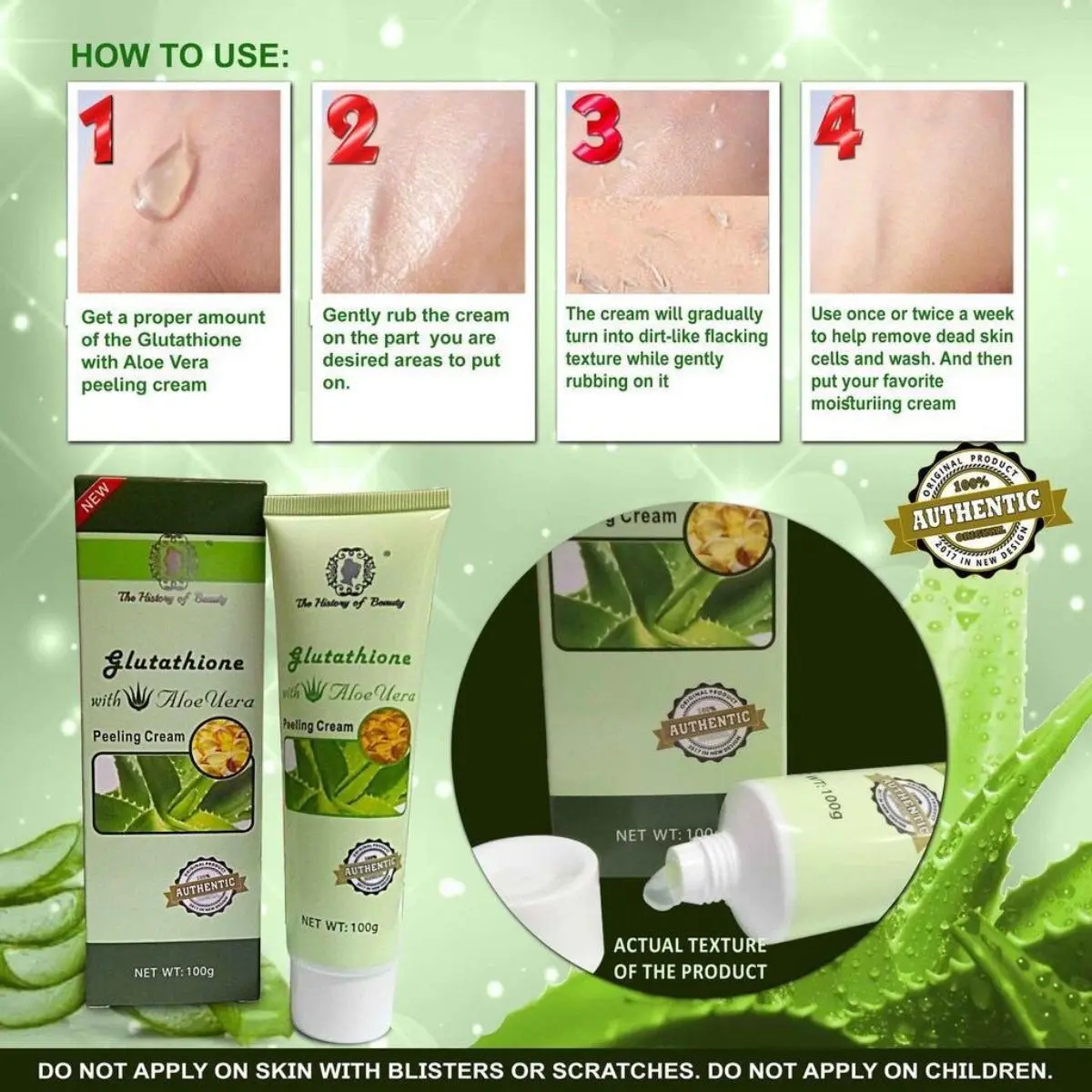 glutathione with aloe vera peeling cream Glutathione With Aloe Vera Magic Peeling Cream Skincare Body Care