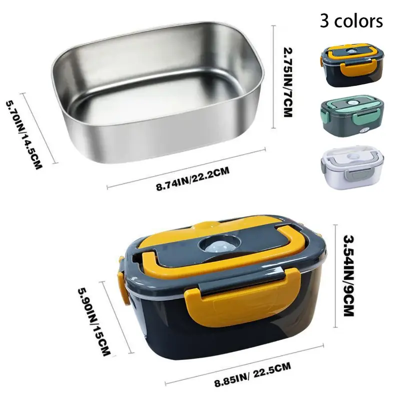3 in 1 Electric Lunch Box, 12V 24V 220V Portable Food Heater Box, Food Warmer, Household Kitchen Appliances for Home Office Car Use, Excellent Home Appliances, Kitchen Appliances, Kitchen Gadgets 1