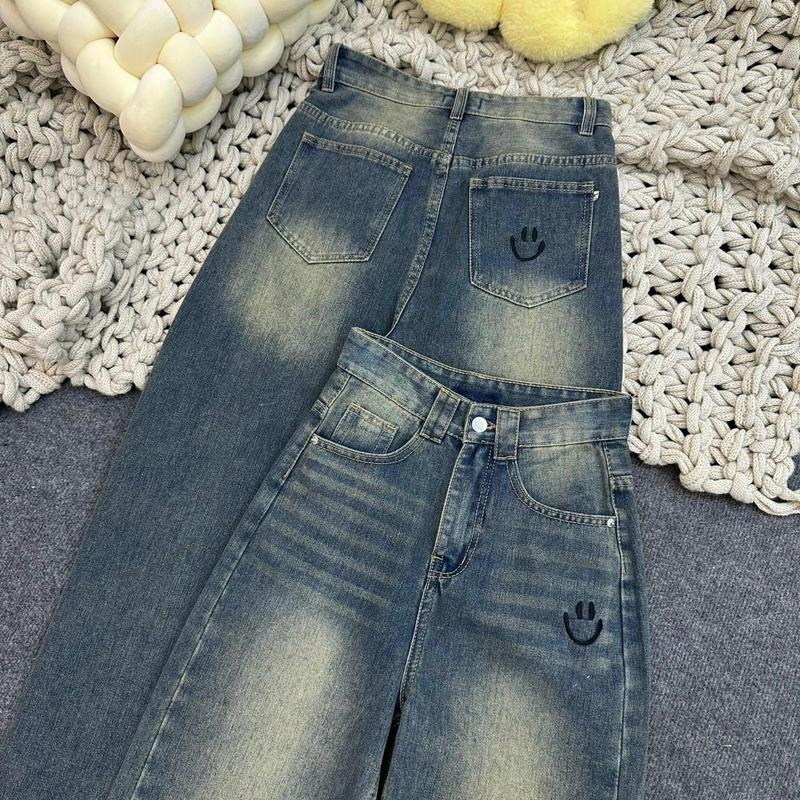  Hàng Mới  S-XL  Quần suông vải QC phối thêu mặc cười trước sau Q934 dài 105cm 