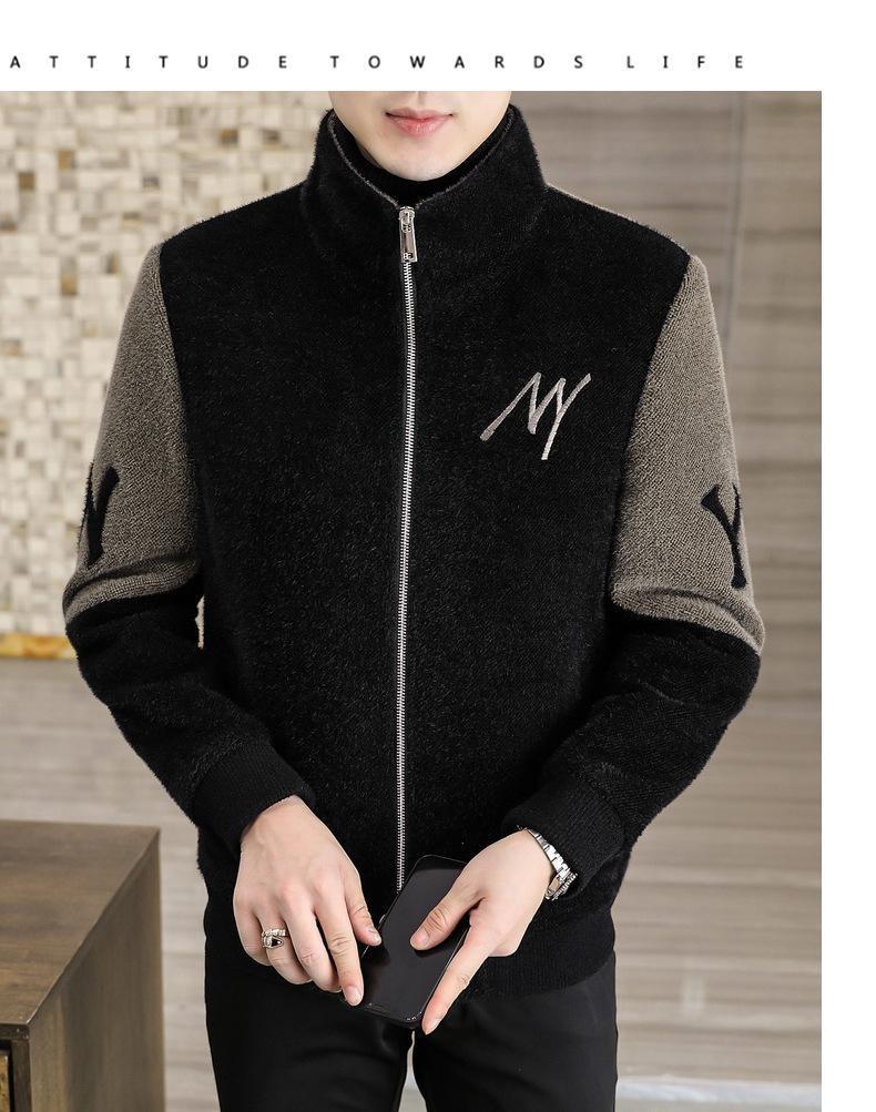 Product Introduction of 2024 new men's letter casual jacket, zipper cardigan design, comfortable and soft fabric, casual and versatile. 19