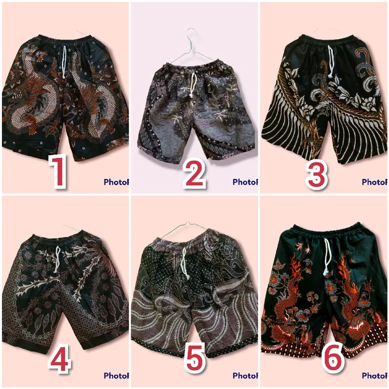 celana pendek batik/celana pendek pria/celana pendek wanita/pakaian bawah/kolor santai/celana murah/boxser/celana jumbo/ Katun/celana batik jogja/celana pendek dewasa 0