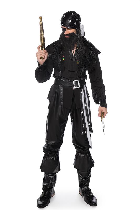 Product Introduction of 1 Zhu Mi Lian New Split Size Stage Costume Adult Men Role-Playing Outfit Wansheng Pirate One-Eyed Dragon Suit 15