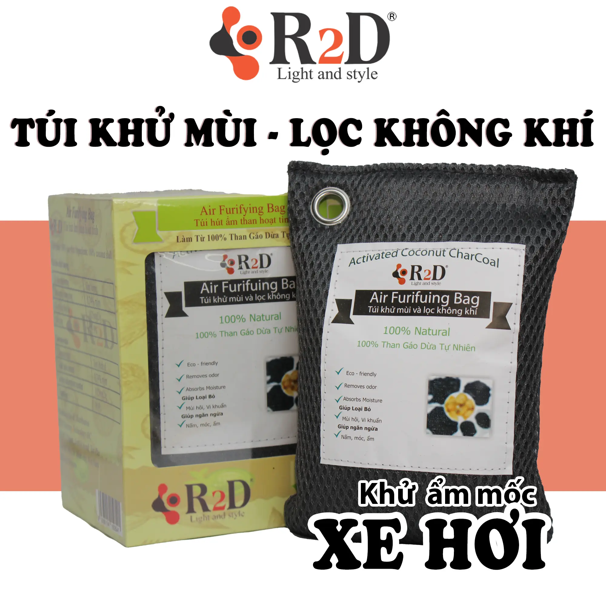 Túi Hút Ẩm Than Hoạt Tính Khử Mùi Kháng Khuẩn Dùng Cho Tủ Lạnh Tủ Quần Áo Giày Dép.