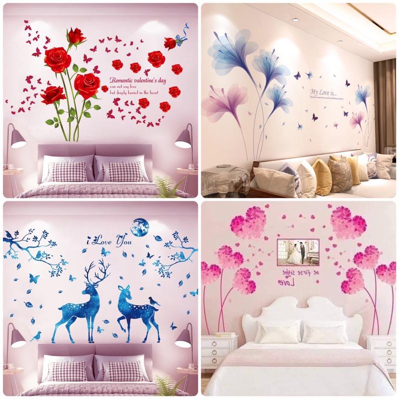  Miếng Decal Dán Tường Phòng Ngủ   Nhiều Mẫu  - Chi Tiết Rời Nhau Decor phòng Trang trí không gian nhà cửa 