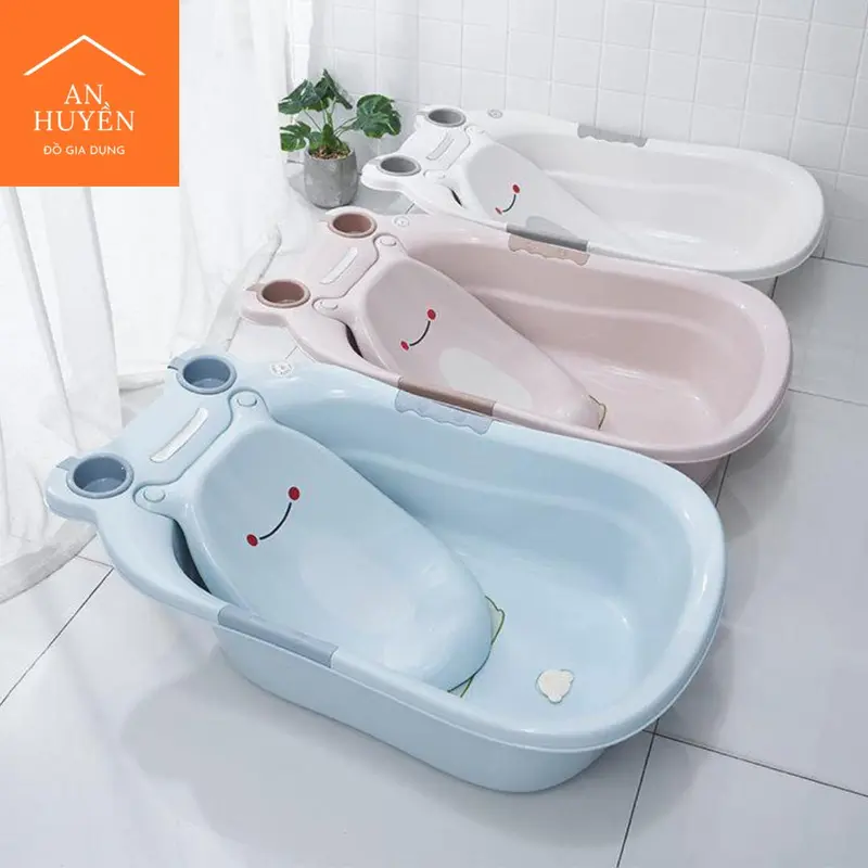 Chậu tắm ếch cho bé hàng Việt Nhật Cao Cấp -Thau tắm cho bé sơ sinh (MS:2203) -Buôn rẻ 01284 Kem Voi 7