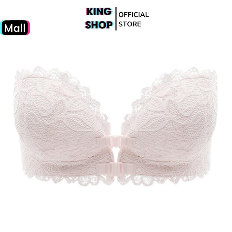 Áo Ngực Cài Trước Không Gọng Ren Hoa Top Áo lót nữ nâng ngực không dây KINGSHOP A689 Bra Đen áocon nữ áocon Tua Rua