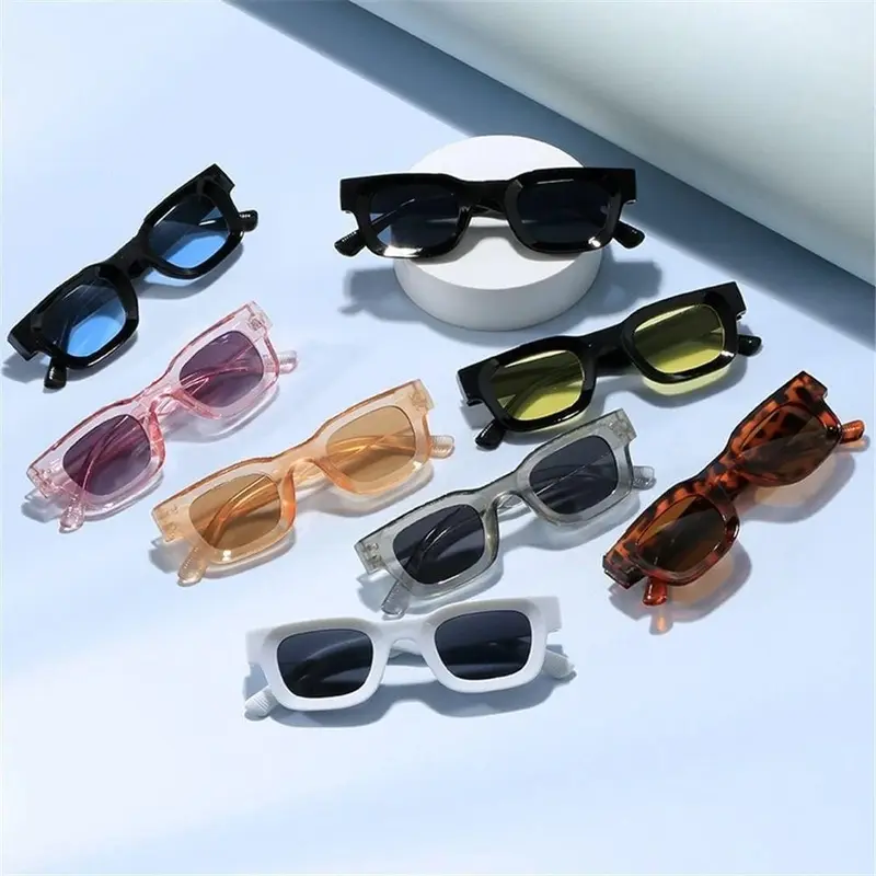 Kacamata Hitam Bingkai Tebal Lensa Candy Colour uv400 Eyewear Sunglasses 0