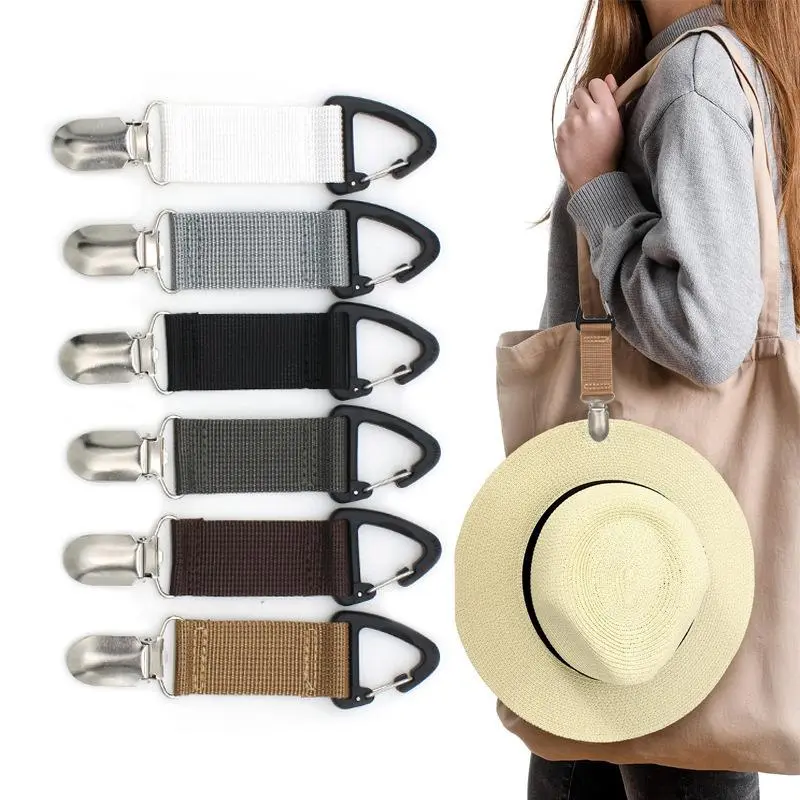 Outdoor Travel Hat Clip, 1 Count Portable Hat Companion Bag Clip, Multifunctional Outdoor Glove Storage Clip, Sports & Outdoor Accessories 0