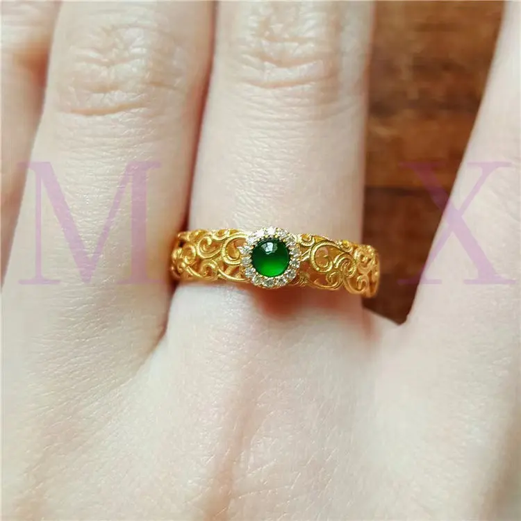 Hot Selling Retro Lace Style Hollow Design High-end Elegant Open Ring for Women Versatile Index Finger Ring