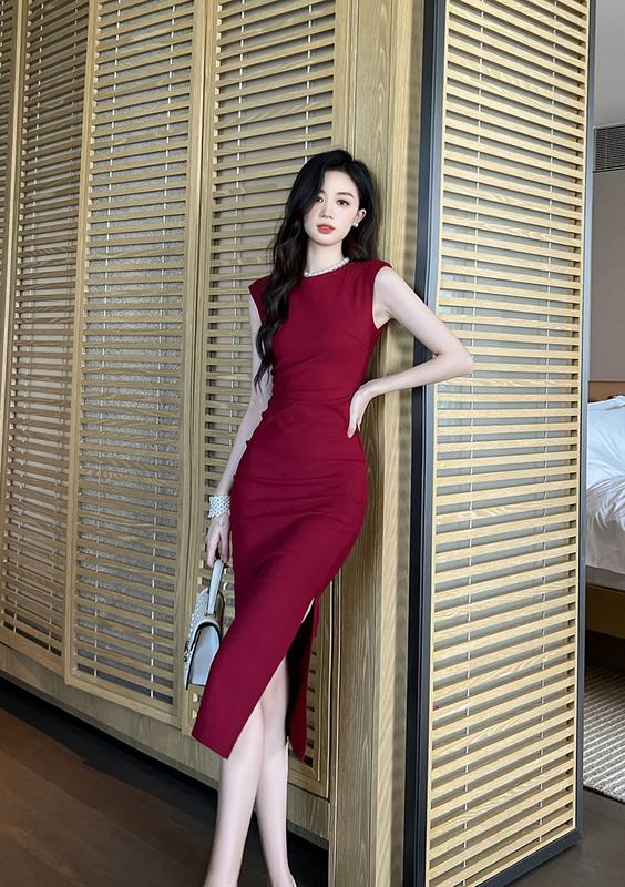 Product Introduction of ZYHT women's dress red dress close-fitting dress polyester dress work dresses luxury dresses wedding dresses attendance dresses party dresses evening dresses 30174 16
